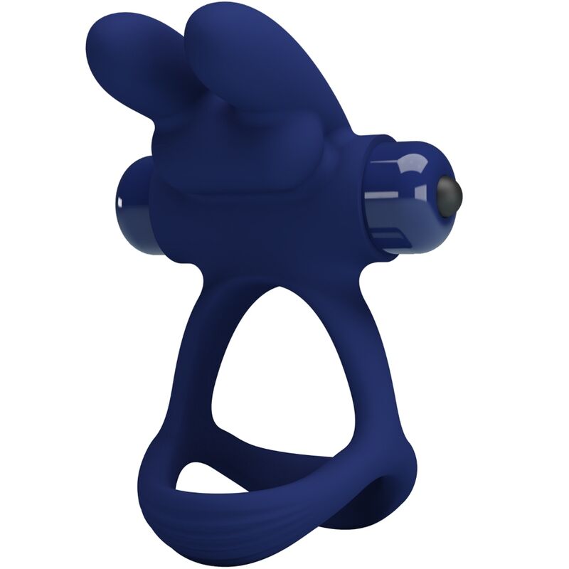 Pretty Love – Francisco Doppelter Vibrationsring Kaninchen Blau