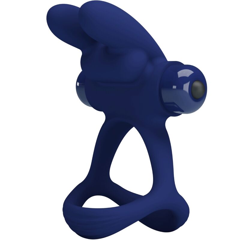 Pretty Love – Francisco Doppelter Vibrationsring Kaninchen Blau