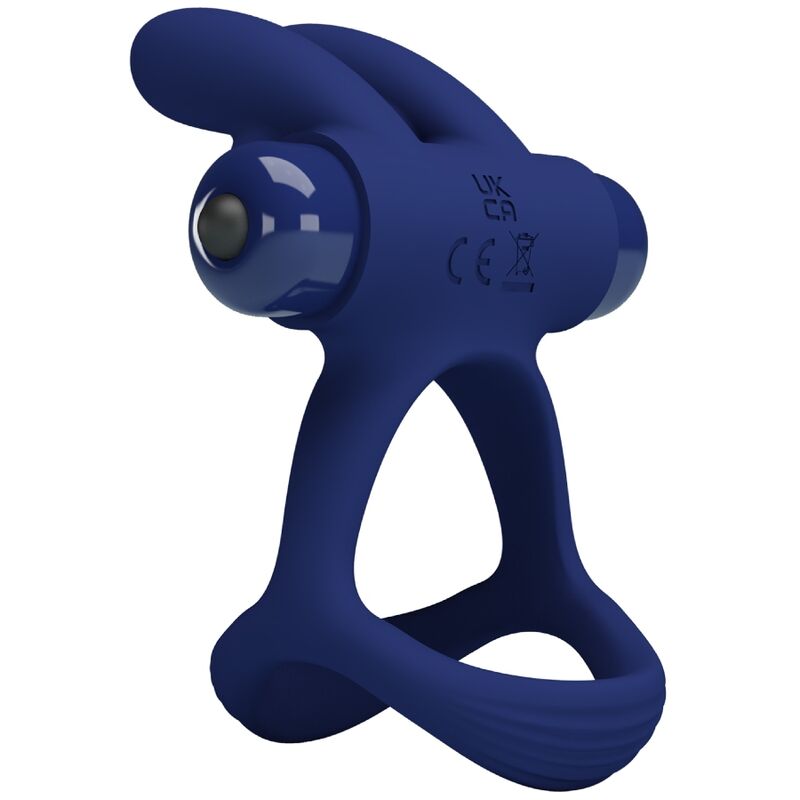 Pretty Love – Francisco Doppelter Vibrationsring Kaninchen Blau