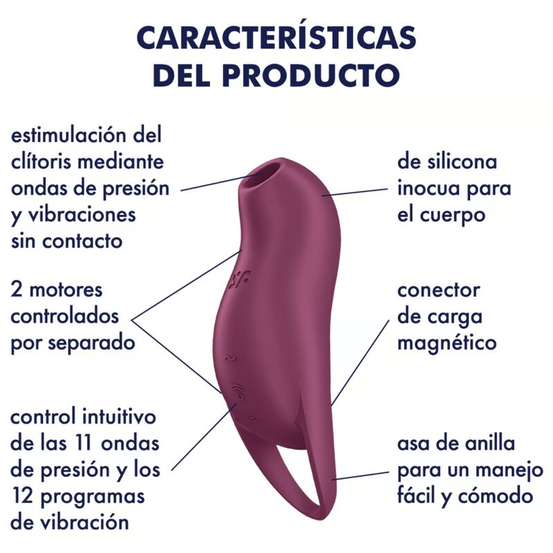 Satisfyer – Pocket Pro 1 Klitoris-Stimulator Granat
