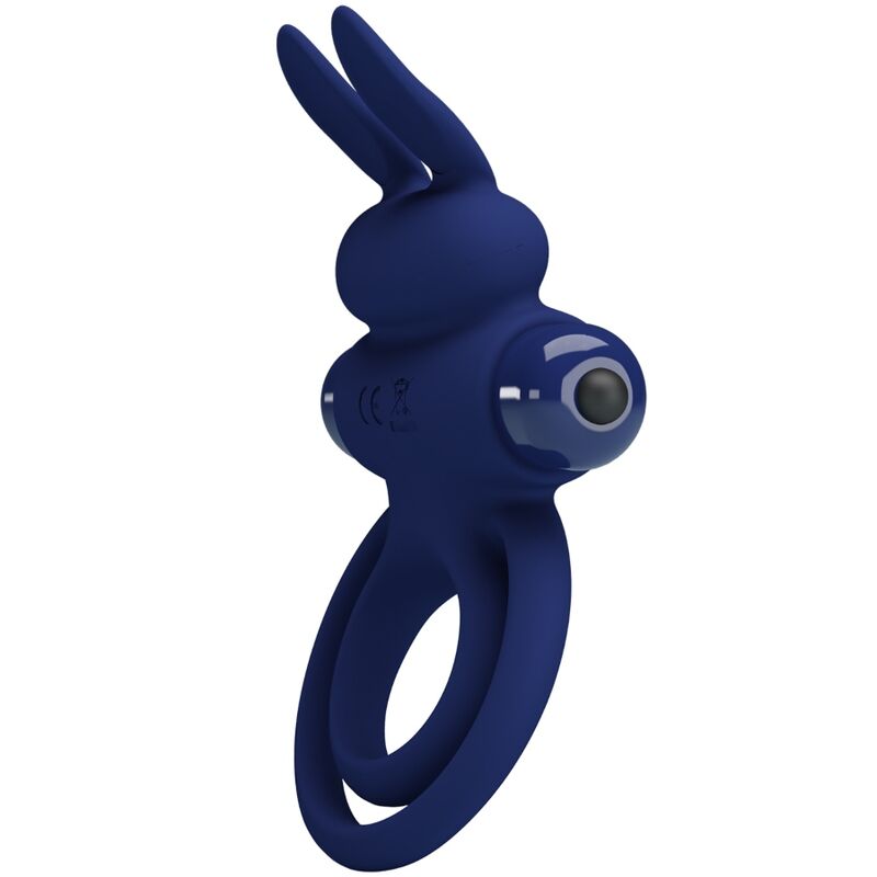 For Darey Doppelter Vibrationsring Kaninchen Blau