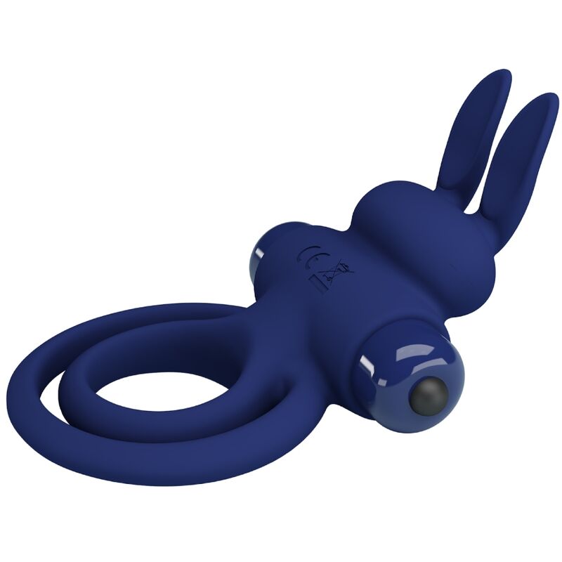 For Darey Doppelter Vibrationsring Kaninchen Blau