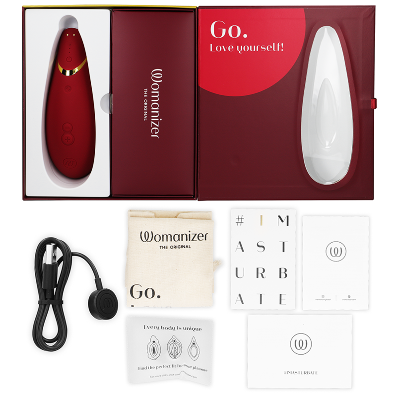 Womanizer Premium 2 Klitoralstimulator Bordeaux
