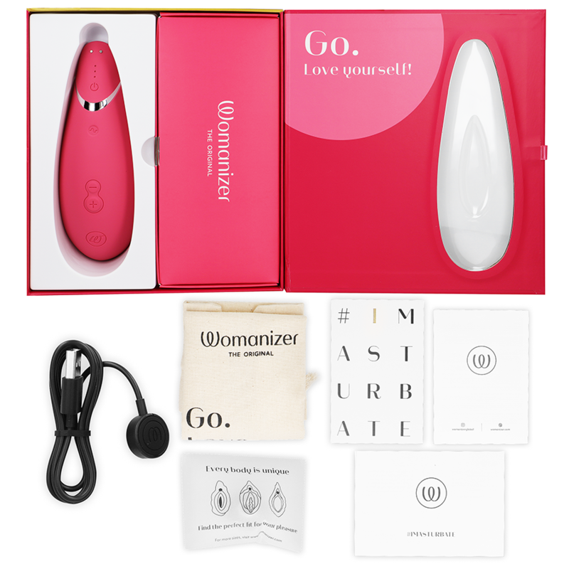 Womanizer Premium 2 Klitoralstimulator Himbeere