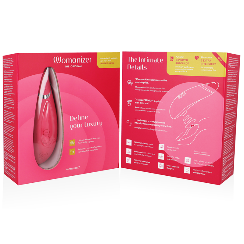 Womanizer Premium 2 Klitoralstimulator Himbeere