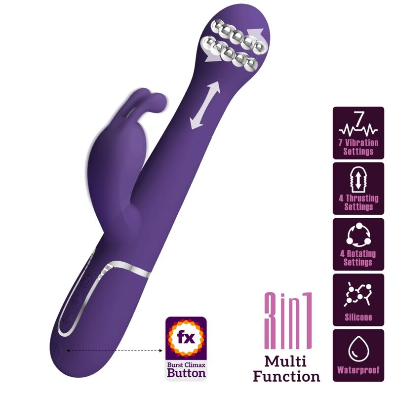 Pretty Love – Dejon Rabbit Vibrator 3 in 1 Multifunktions-Lila