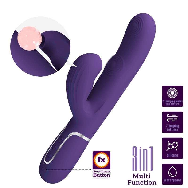 Pretty Love – Perlita G-Spot Vibrator 3 in 1 Multifunktions-Lila