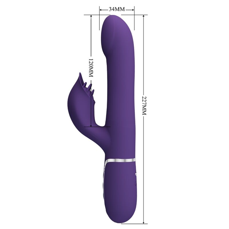 Pretty Love – Zalin Rabbit Vibrator Perlen 4 in 1 Lila