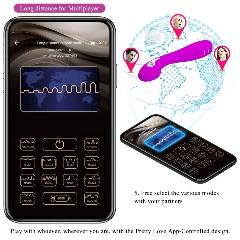 Pretty Love – Hector Elektroschock-Vibrator Kostenlose App Violett