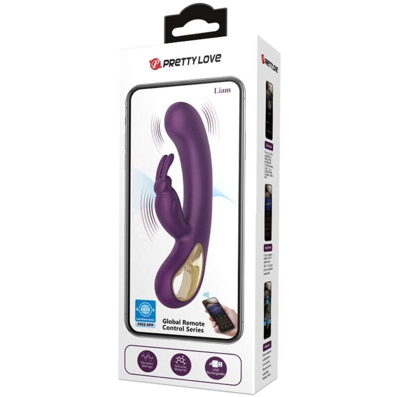 Pretty Love – Liam Kaninchen Vibrator und G-Punkt-Stimulator Lila