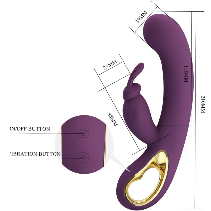 Pretty Love – Liam Kaninchen Vibrator und G-Punkt-Stimulator Lila