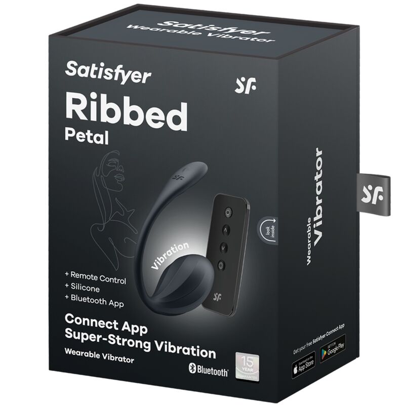 Satisfyer Ribbed Petal G Point Stimulator Fernbedienung Schwarz