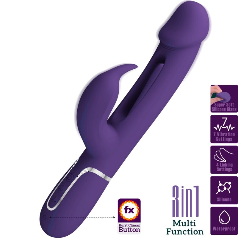 Pretty Love – Kampas Rabbit 3 in 1 Multifunktionsvibrator mit Zunge...