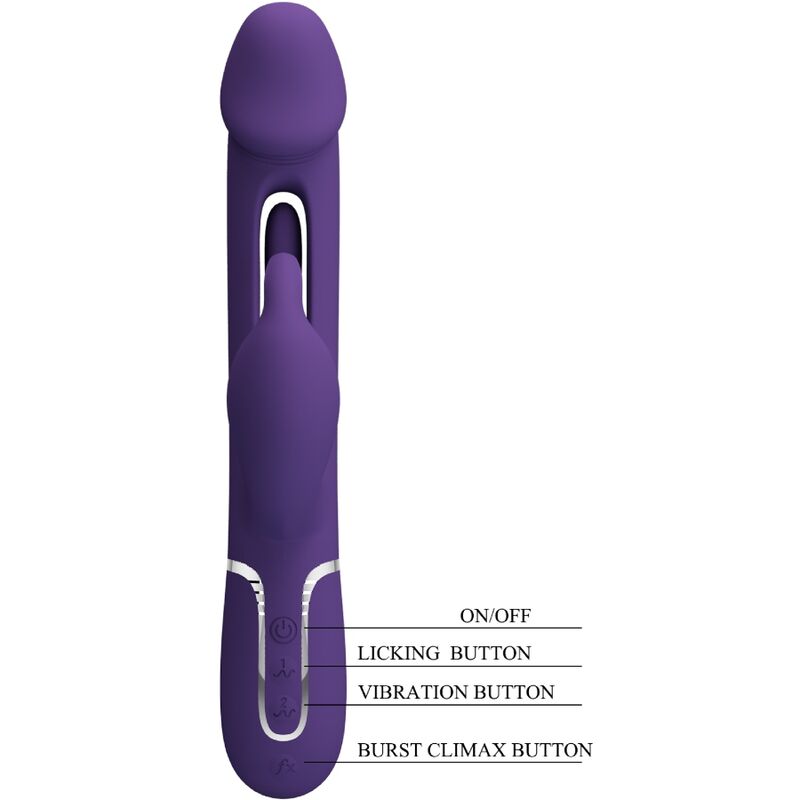 Pretty Love – Kampas Rabbit 3 in 1 Multifunktionsvibrator mit Zunge...