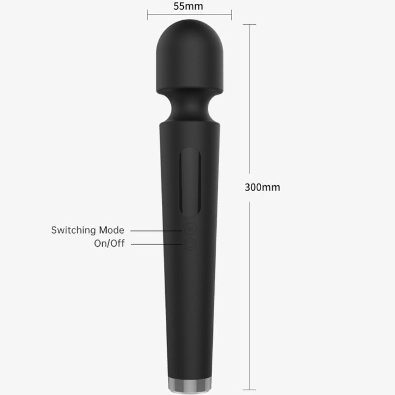 Armony X Power Grosser Massager & Vibrator 7 Vibrationen Schwarz