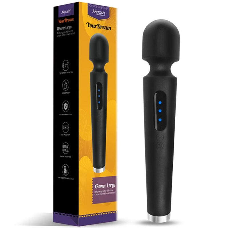 Armony X Power Grosser Massager & Vibrator 7 Vibrationen Schwarz