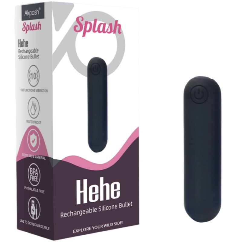 Armony -Splash Hehe Vibrator Bullet Silikon 10 Vibrationen 65 x 15...