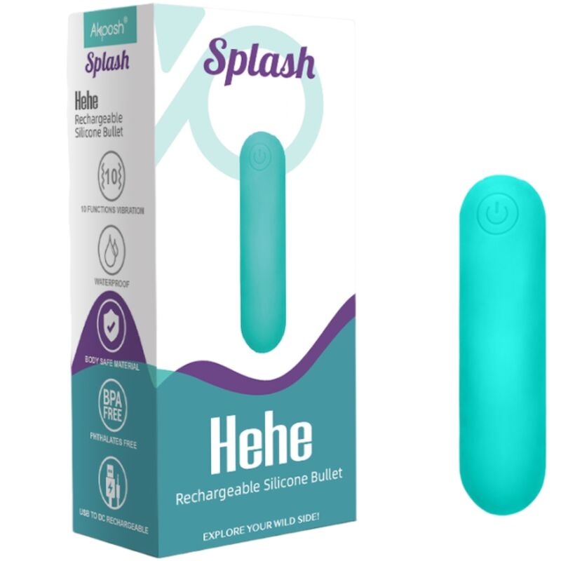 Armony – Splash Hehe Vibrator Bullet Silikon 10 Vibrationen 65 x 15...