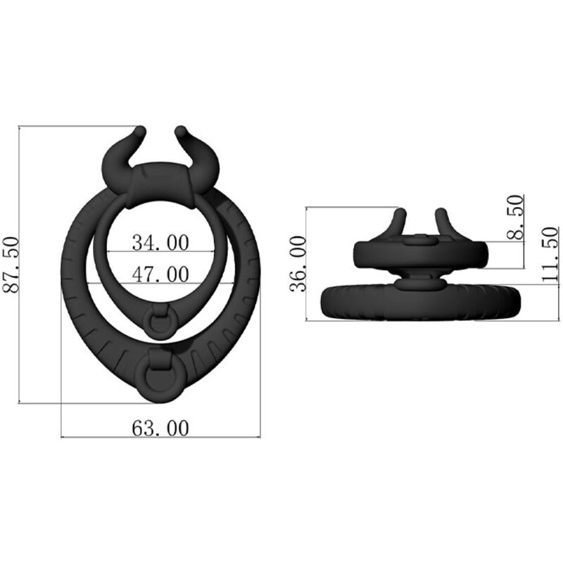 Armony Bull's Pasion Ring Schwarz