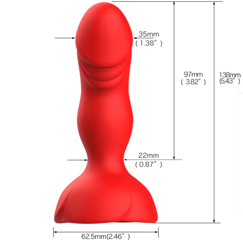 Armony – Extreme A Bloom Rose Vibrator & Analstecker Fernbedienung Rot
