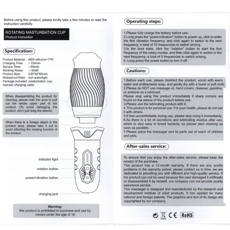 Armony – Belucci Oral Masturbator Vibrator Weiss