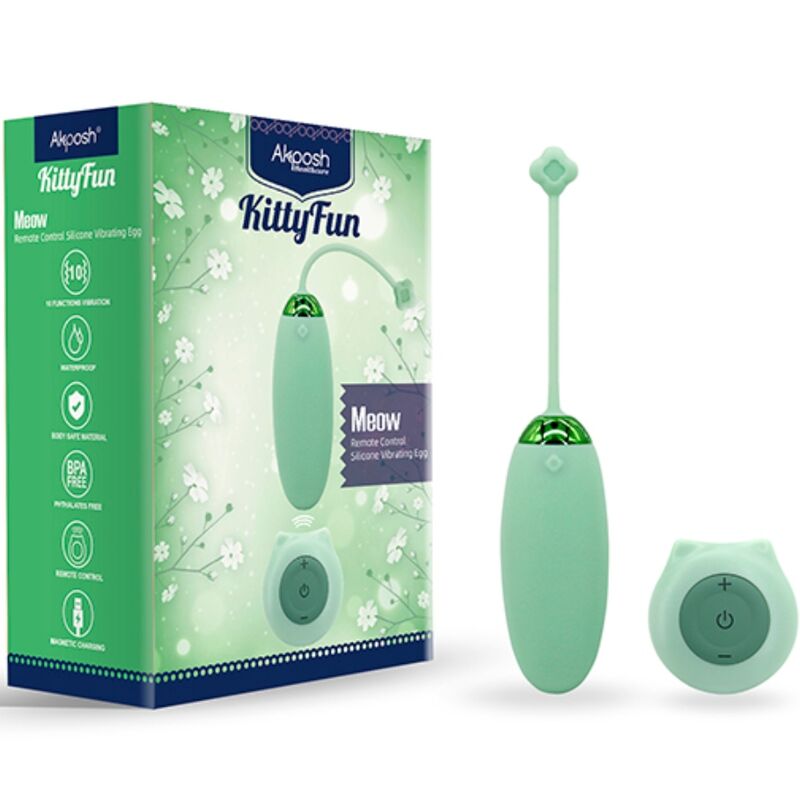 Armony Kitty Fun Egg Vibrator Fernbedienung 10 Vibrationen Grün