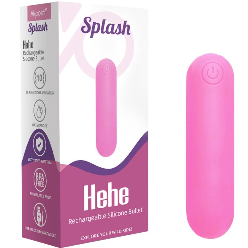 Armony – Splash Hehe Vibrator Bullet Silikon 10 Vibrationen 65 x 15...