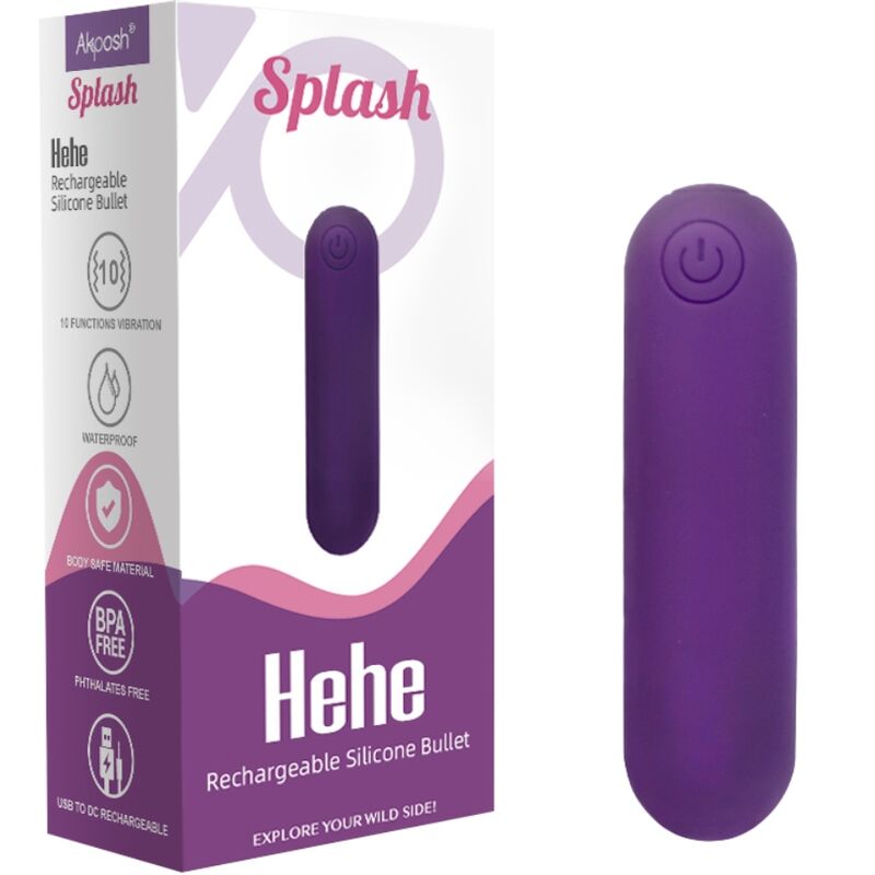 Armony – Splash Hehe Vibrator Bullet Silikon 10 Vibrationen 65 x 15...