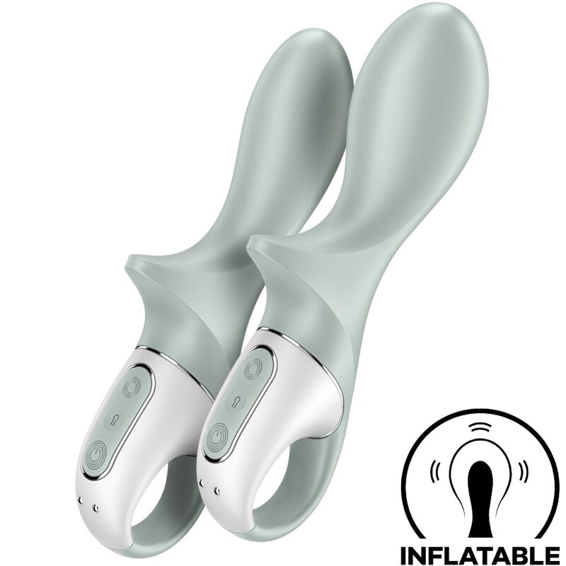 Satisfyer Air Pump Booty 3 Aufblasbarer Analvibrator Graugrün