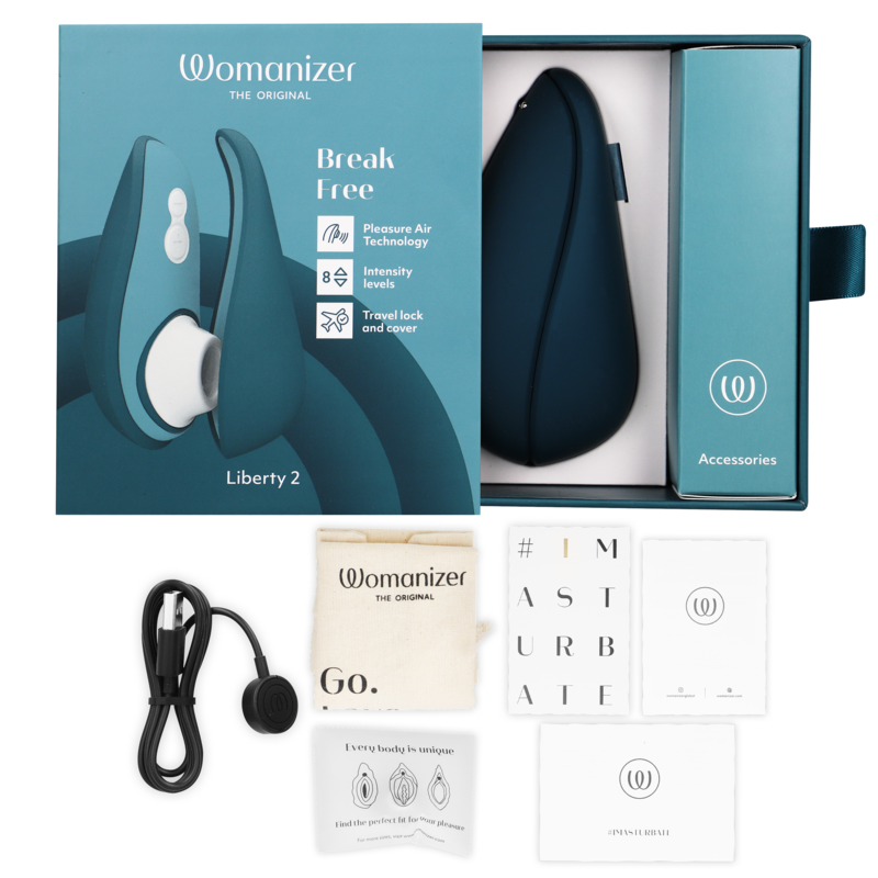 Womanizer – Liberty 2 Klitorisstimulator & Saugrohr Blau