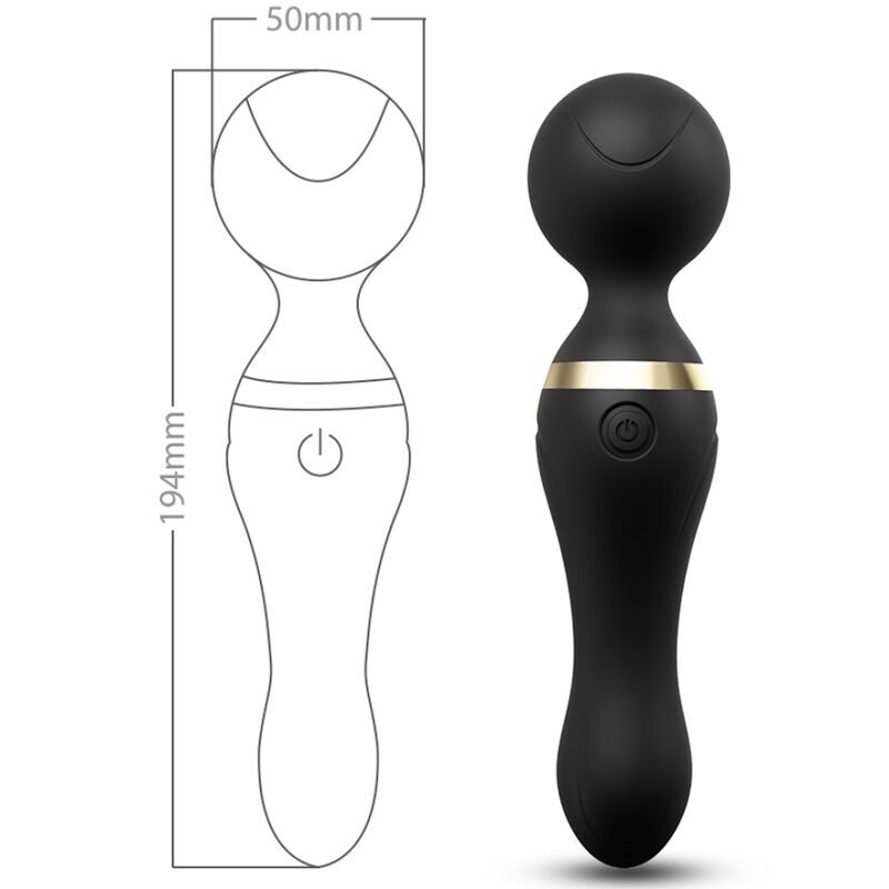 Armony – Freeza Massager & Vibrator Super Flexibler Kopf Schwarz