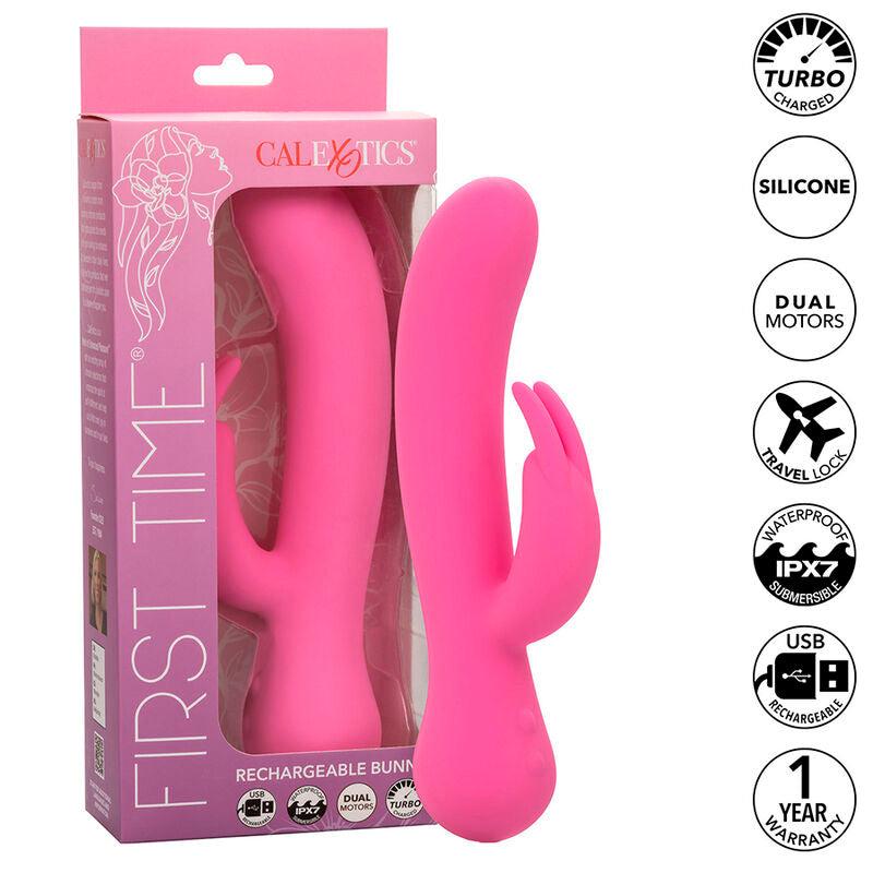 Calexotics First Time Vibrator Rabbit Wiederaufladbar Rosa