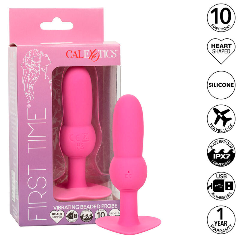 Calexotics First Time Anal Plug mit Perlensonde 10 Vibrationen