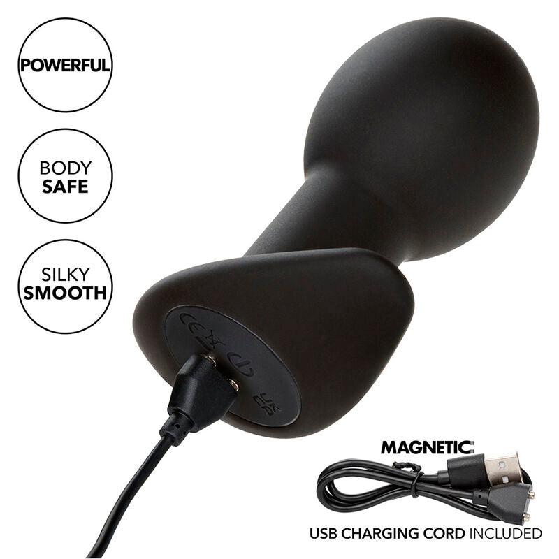 Calexotics Rock Bottom Anal Plug 10 Vibrationen Silikon Schwarz