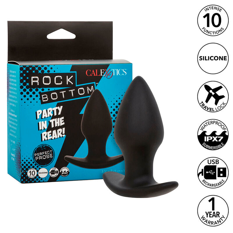 Calexotics – Rock Bottom Perfect Anal Plug 10 Vibrationen Silikon S...