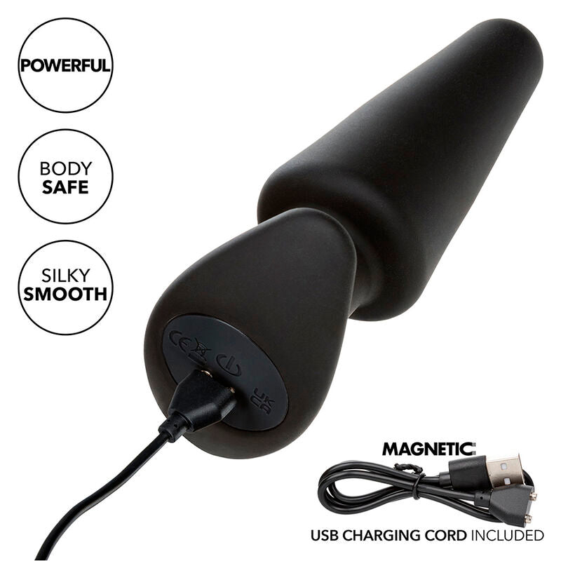 Calexotics Rock Bottom Tapered Anal Plug 10 Vibraciones Silikon
