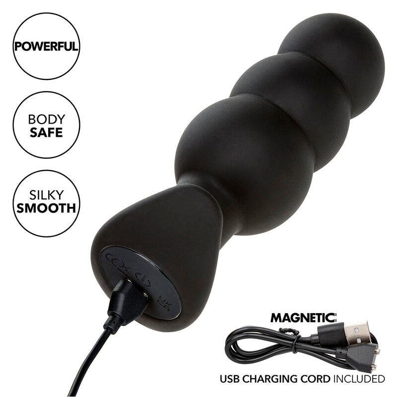 Calexotics Rock Bottom Anal Plug mit Perlen 10 Vibrationen