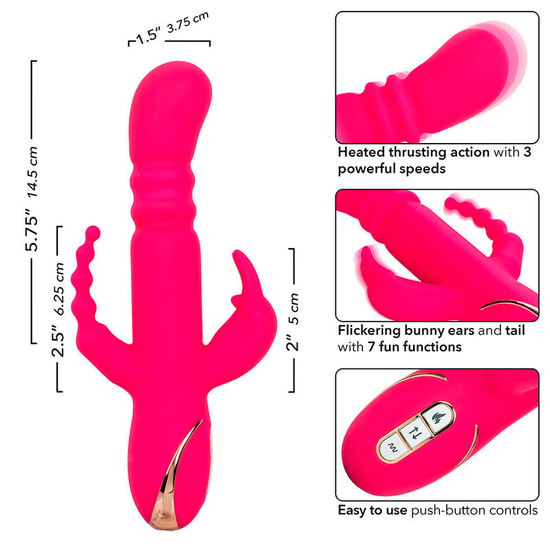 Calexotics – Jack Fantasy Dreifach Beheizter Vibrator Rabbit Rosa