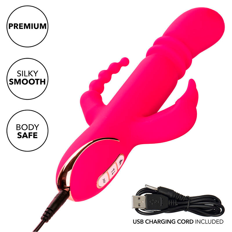 Calexotics – Jack Fantasy Dreifach Beheizter Vibrator Rabbit Rosa