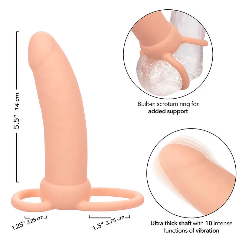 Calexotics Maxx Thick Dual Penetrator 10 Vibrationen Fleisch