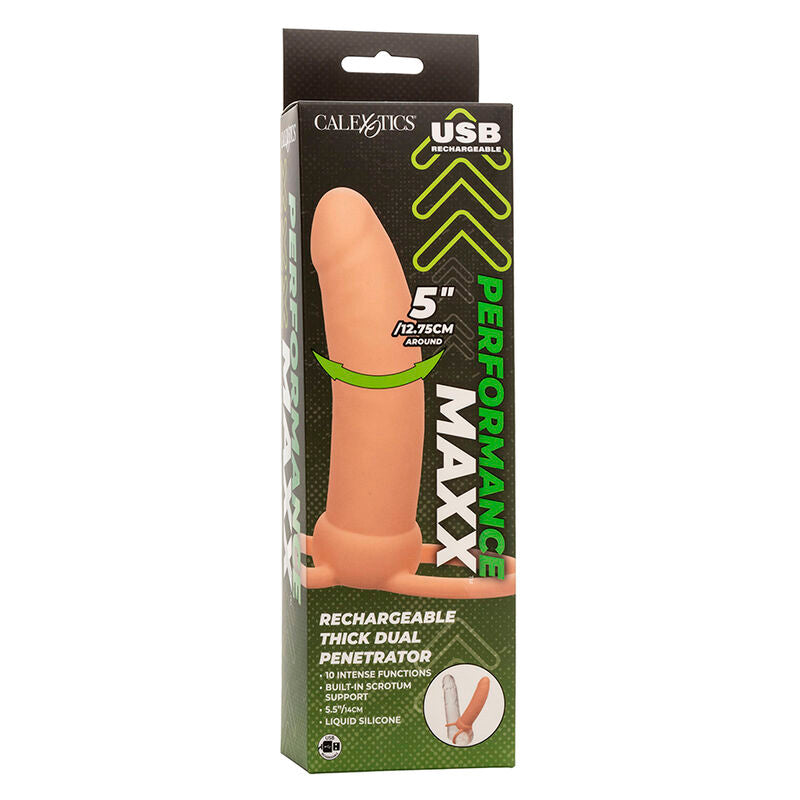 Calexotics Maxx Thick Dual Penetrator 10 Vibrationen Fleisch