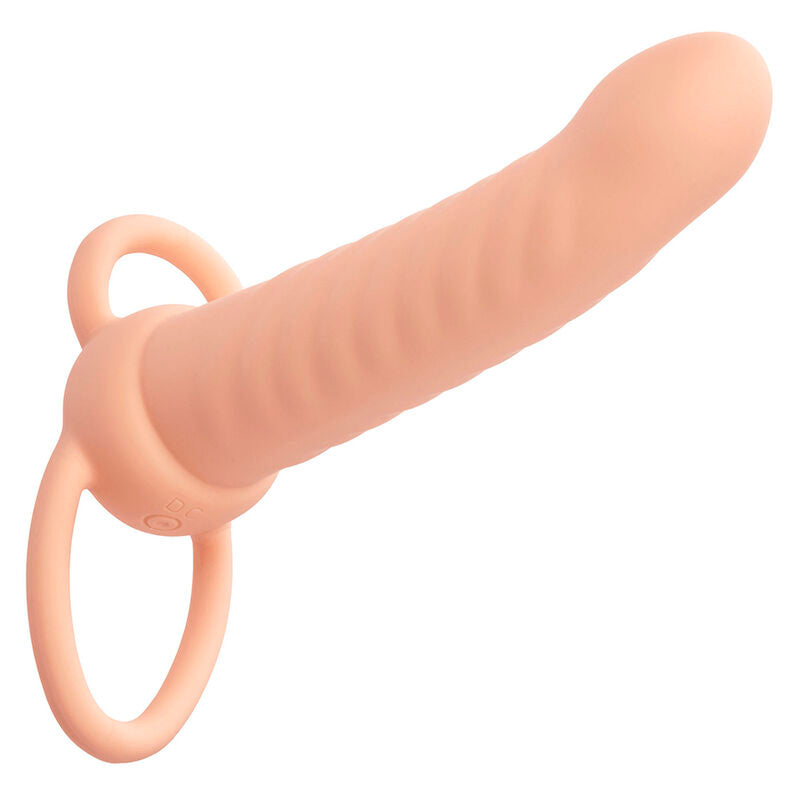 Calexotics Maxx Ribbed Dual Penetrator 10 Vibrationen Fleisch
