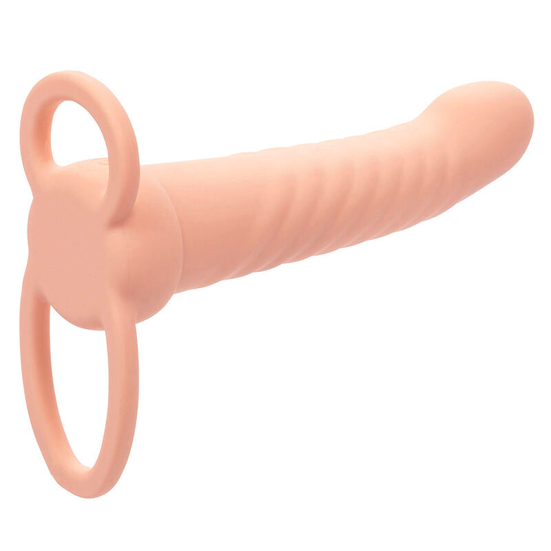 Calexotics Maxx Ribbed Dual Penetrator 10 Vibrationen Fleisch