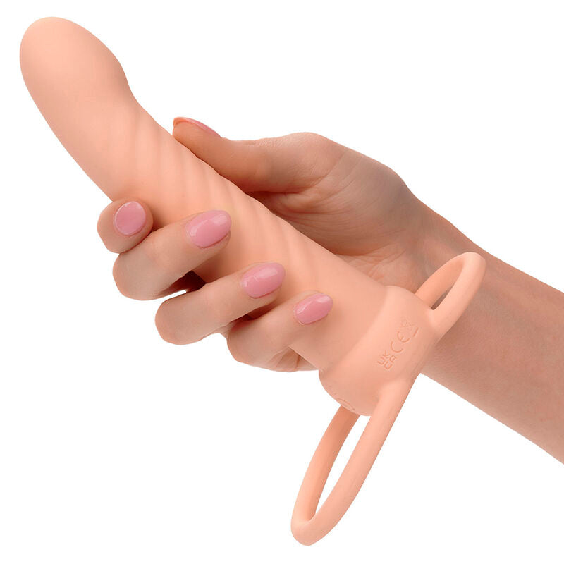 Calexotics Maxx Ribbed Dual Penetrator 10 Vibrationen Fleisch