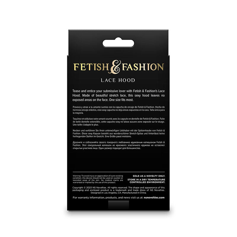 Ns Novelties – Fetish & Fashion Spitzenhaube Schwarz