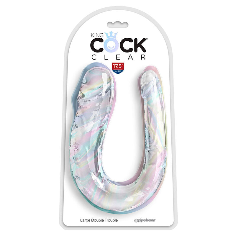 King Double Trouble Doppeldildo 44 cm Klar