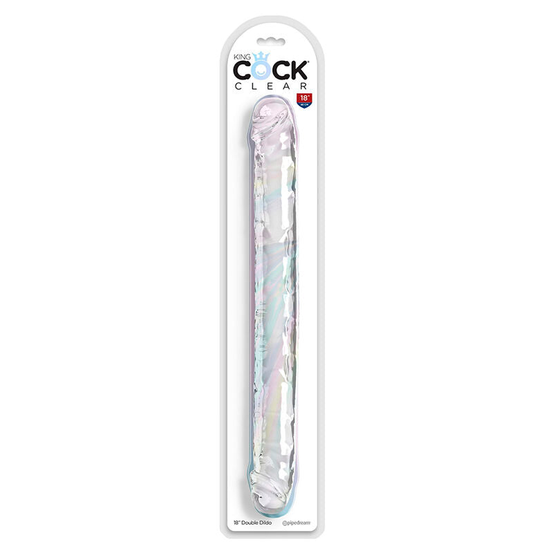 King Double Trouble Doppeldildo 46 cm Klar