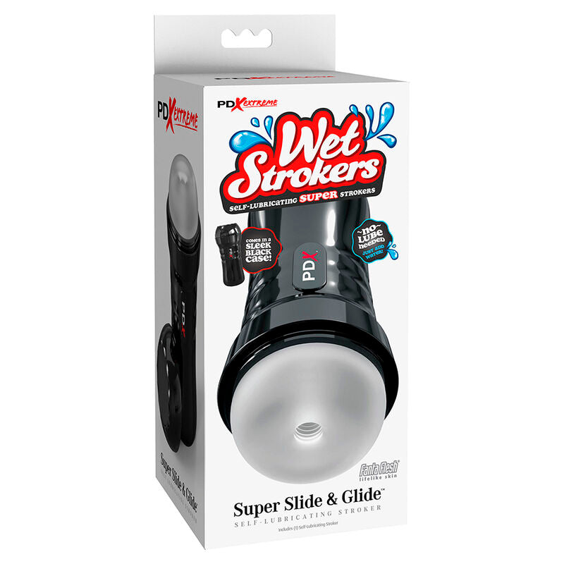Pdx Extreme – Slide & Glide Selbstschmierender Masturbator Klar