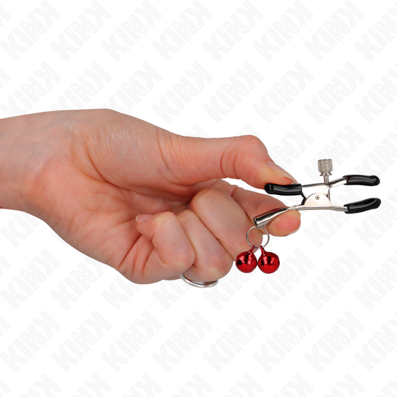 Kink – Doppelte Glocken-Nippelklammere Rot 6 Cm