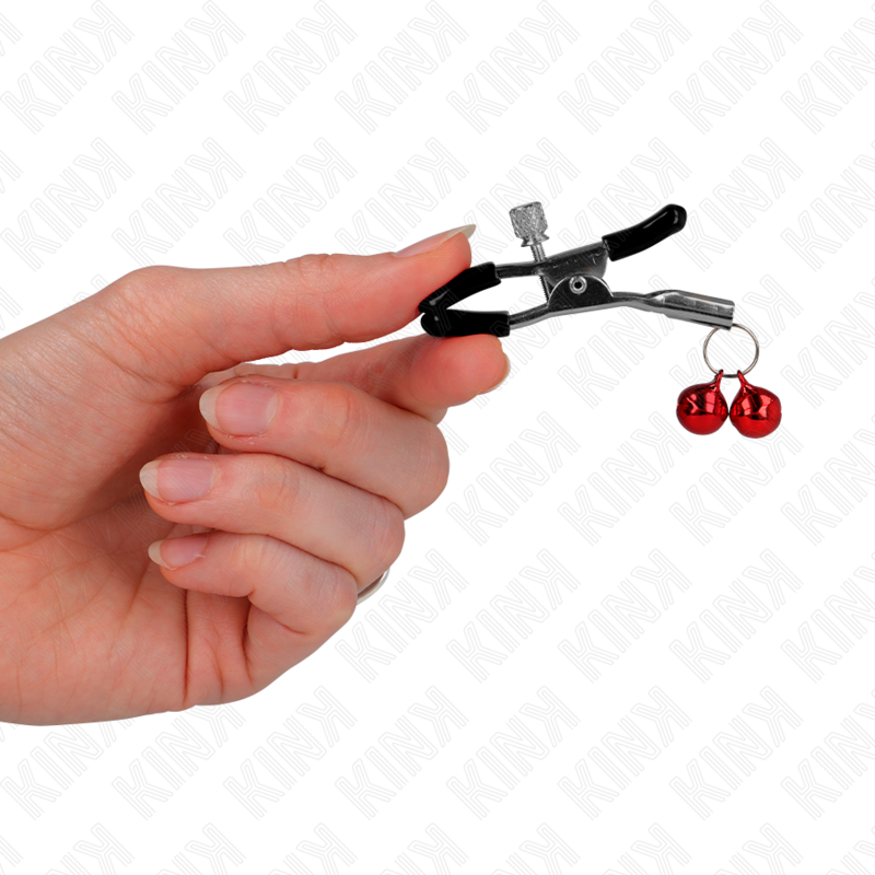 Kink – Doppelte Glocken-Nippelklammere Rot 6 Cm